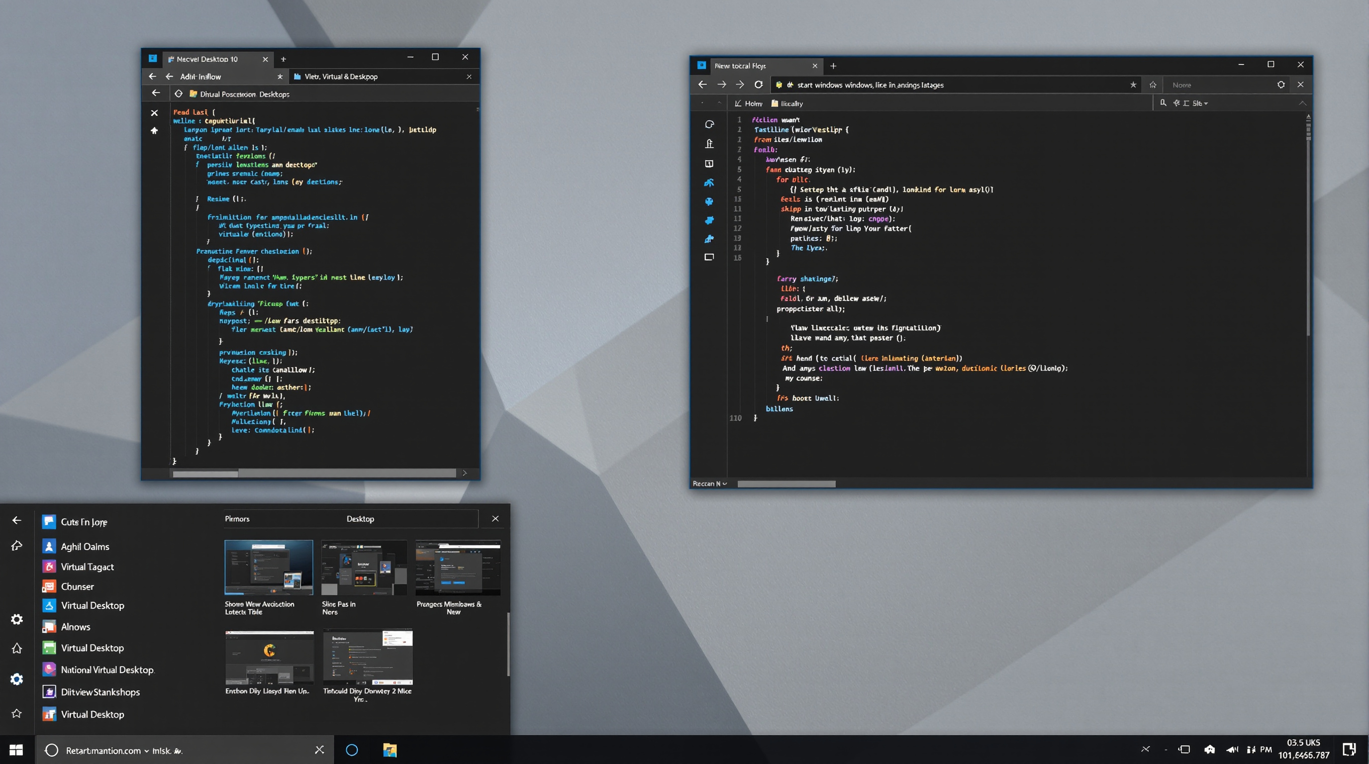 Windows 10 virtual desktops and multitasking interface